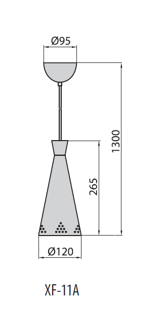 Подвесной алюминиевый светильник XF-11A, Brilum