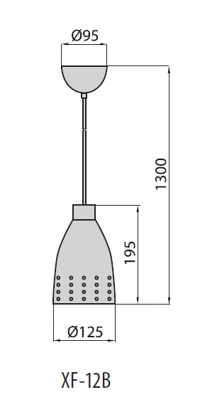 Подвесной алюминиевый светильник XF-12B, Brilum