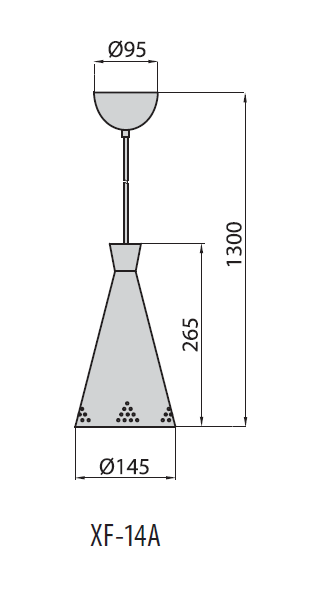 Подвесной алюминиевый светильник XF-14A, Brilum