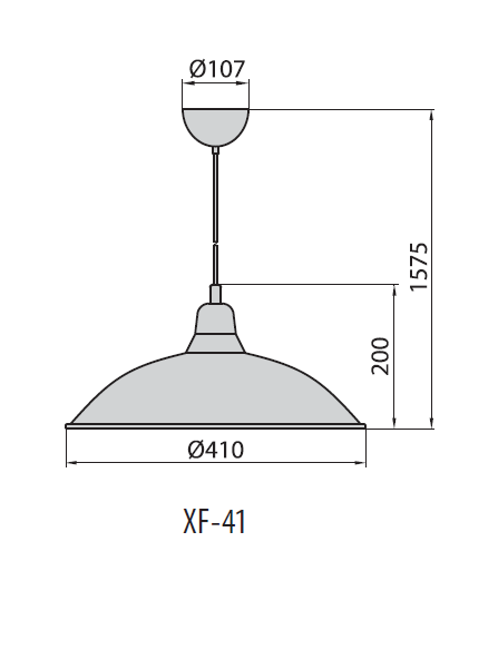 Подвесной алюминиевый светильник XF-41, Brilum