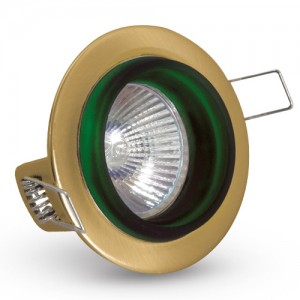 Светильник точечный CT-3S золото/зеленый, Brilum