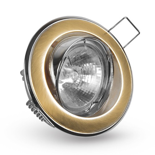 Светильник точечный DL-46 матовое золото/хром, Brilum