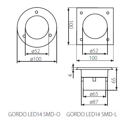 Светильник грунтовой GORDO 14 LED 0,7W (22051)