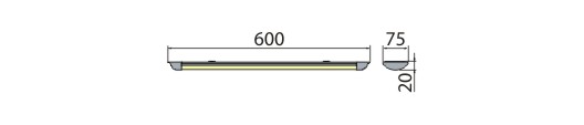 Светильник линейный светодиодный AVILO LED 18W, Brilum