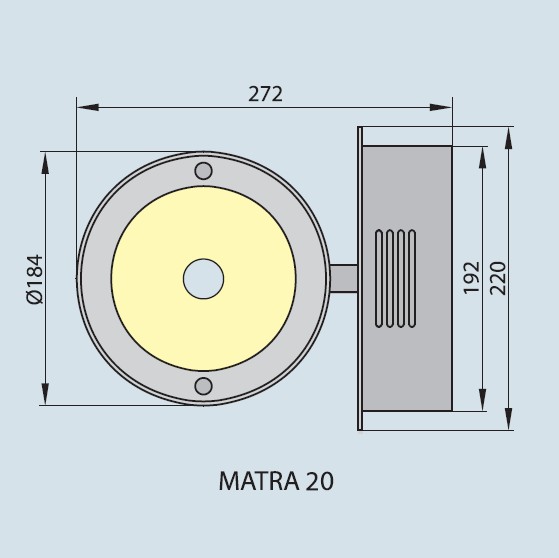 Светильник металлогалогенный MATRA 20 70W, Brilum