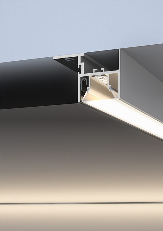 Профиль под LED ленту FOLED-SUF для натяжных потолков, Klus