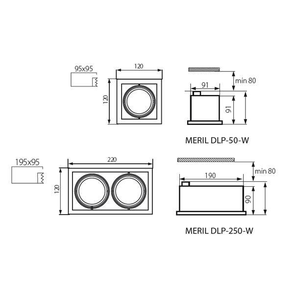 Светильник MERIL DLP-250-W белый (26481)