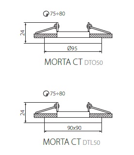 Светильник точечный MORTA CT-DTO50-SR (26716)