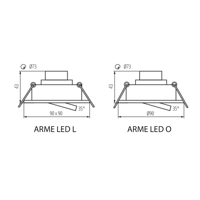 Светильник точечный ARME LED L 5W-WW (28250)