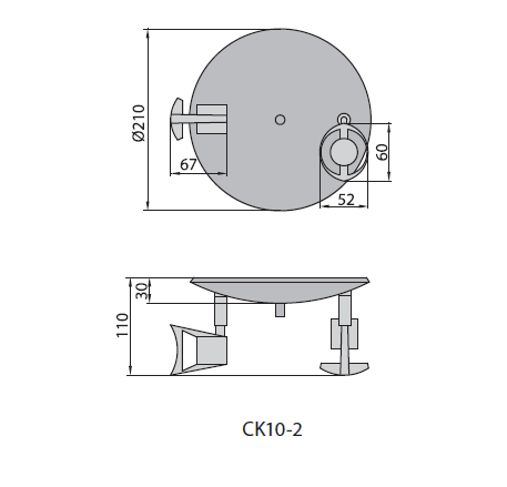 Светильник CK10-2 хром Brilum